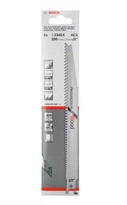 Bosch Accessoires S 2345 X Reciprozaagblad | voor hout | 200 mm | 5 stuks - 2608654404