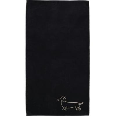 Cawö Cawo We love Dogs gemustert 6248 Badlaken 80x150 schwarz/beige