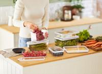 Rotho CAUMA Koelkastorganizer 13.6x18.4x11.3 cm 2.15L Wit/Transparant - thumbnail