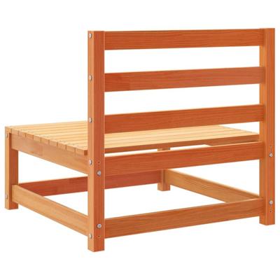 9-delige Loungeset massief grenenhout wasbruin