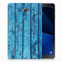 Samsung Galaxy Tab A 10.1 Silicone Tablet Hoes Wood Blue - thumbnail