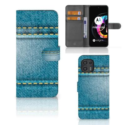 Motorola Edge 20 Lite | Wallet Case | met Pasjes | Jeans