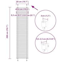Pliss rolgordijn 50x200 cm stofbreedte 49,4 cm polyester crme - thumbnail