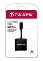 Transcend TS-RDC3 Externe geheugenkaartlezer USB-C Zwart - thumbnail