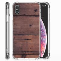 Apple iPhone X | Xs Stevig Telefoonhoesje Old Wood - thumbnail