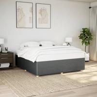 Bedframe zonder matras stof donkergrijs 200x200 cm - thumbnail