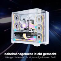 Lian Li Lian Li UNI FAN TL Wireless LCD Lüfter, ARGB, PWM, 3er-Pack inkl. Controller PC-ventilator Wit (b x h x d) 120 x 28 x 124 mm - thumbnail