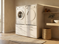 Kast WASHING 2 machines naast elkaar MEDIUM wit - thumbnail