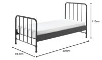 Vipack bed Bronxx - zwart - 90x200 cm - thumbnail
