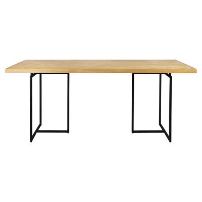 Dutchbone Eettafel 'Class' Eikenhout, 220 x 90cm, kleur Naturel