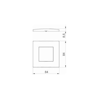 OBO Bettermann 6119322 Afdekking (b x h x d) 84 x 84 x 8.5 mm 1 stuk(s) Wit