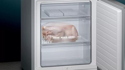 Siemens KG49EAICA koel-vriescombinatie Vrijstaand 413 l A+++ Roestvrijstaal