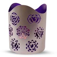 Ronde Metalen Kaarshouder -7 Chakra's - thumbnail