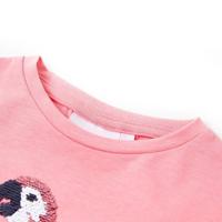 Kindershirt 140 fluorescerend roze - thumbnail