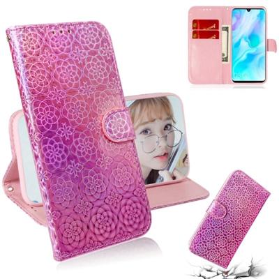 Voor Huawei P30 Lite/Nova 4e effen kleur kleurrijke magnetische Buckle horizontale Flip PU lederen draagtas met houder & kaartsleuven & portemonnee &