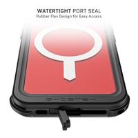 Ghostek Nautical Waterproof MagSafe Case + Belt Swivel Holster Apple iPhone 14 Plus Clear - thumbnail