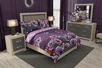 Frida Kahlo Dekbedovertrek rozen (paars) - thumbnail