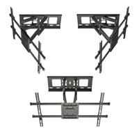 Maclean TV beugel, max VESA 600x400, 32-85", 60kg, horizontale en verticale hoekverstelling, profiel 65-390mm, zwart, MC-789 - thumbnail