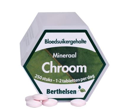Berthelsen Chroom picolinaat 62,5mcg 250 Tabletten Berthelsen Chroom picolinaat 62,5mcg 250 Tabletten