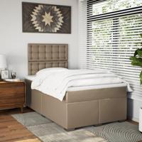 Boxspring met matras kunstleer cappuccinokleurig 120x190 cm - thumbnail