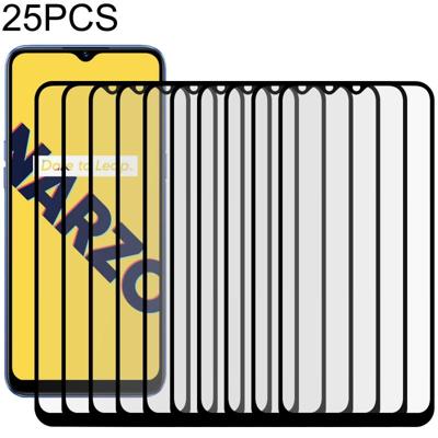 Voor OPPO Realme Narzo 10A 25 PCS Full Glue Full Screen Tempered Glass Film