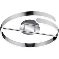 LED Plafondlamp - Plafondverlichting - Trion Prigon - 37W - Natuurlijk Wit 4000K - Dimbaar - Rond - Glans Chroom - Aluminium - thumbnail