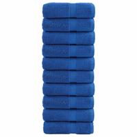 VidaXL Premium washandjes solund 10 stuks blauw 30x30 cm 600 g/m² - thumbnail