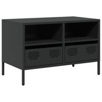Tv-meubel 68x39x43,5 cm koudgewalst staal zwart - thumbnail
