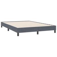 Boxspring met matras fluweel donkergrijs 160x220 cm - thumbnail