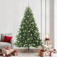 VidaXL Kunstkerstboom met 300 led met standaard groen 210 cm pe en pvc - thumbnail
