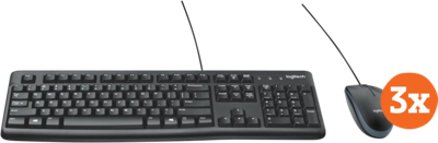 Logitech MK120 Toetsenbord en Muis QWERTY 3-Pack Logitech MK120 Toetsenbord en Muis QWERTY 3-Pack