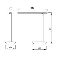 Philips LED Ivory DSK203 8719514420410 LED-bureaulamp LED LED vast ingebouwd 5 W Wit - thumbnail