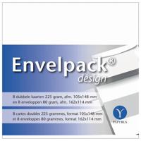 Dubbele kaart papyrus envelpack c6 114x162mm wit - thumbnail