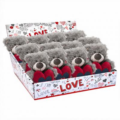 Verhaak knuffelbeer Love junior 18 cm pluche grijs Verhaak knuffelbeer Love junior 18 cm pluche grijs