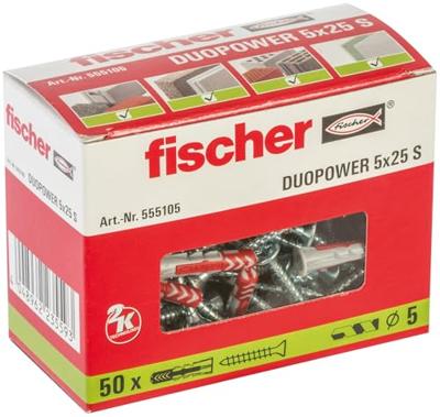 Fischer duopower 5x25 s 50 st - 555105 Fischer duopower 5x25 s 50 st - 555105