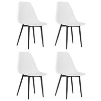 Eetkamerstoelen 4 st PP wit - thumbnail