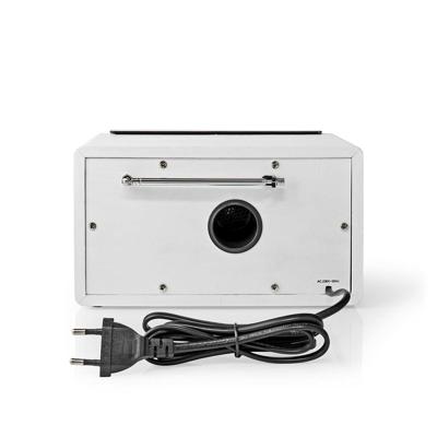 Nedis FM-Radio | Tafelmodel | FMvoeding | Analoog | 15 W | Wit / Zilver | 1 stuks - RDFM5110WT RDFM5110WT