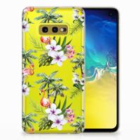 Samsung Galaxy S10e | TPU Hoesje | Flamingo Palms - thumbnail