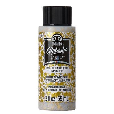 FolkArt • glitterific pop acrylic paint golden treasure 59ml