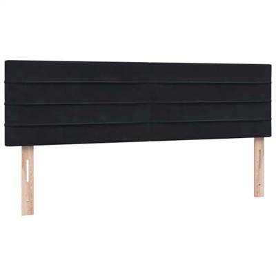 Boxspring met matras fluweel zwart 140x210 cm