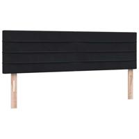 Boxspring met matras fluweel zwart 140x210 cm - thumbnail