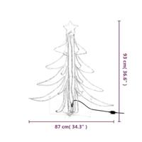 VidaXL Kerstfiguur kerstboom met warmwitte led&apos;s 87x87x93 cm - thumbnail