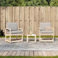 3-delige Loungeset massief grenenhout - thumbnail