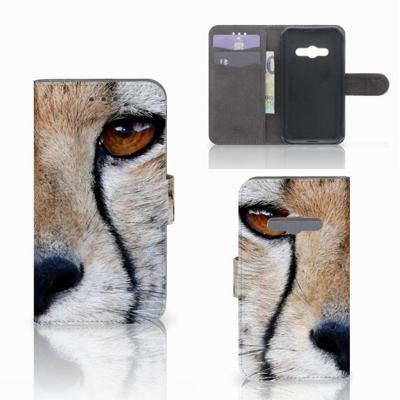 Samsung Galaxy Xcover 3 | Xcover 3 VE | Telefoonhoesje | Met pasjeshouder | Cheetah Samsung Galaxy Xcover 3 | Xcover 3 VE | Telefoonhoesje | Met pasjeshouder | Cheetah