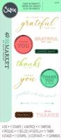 Sizzix • clear stamp set with framelits die thankful sentiments 15pcs - thumbnail