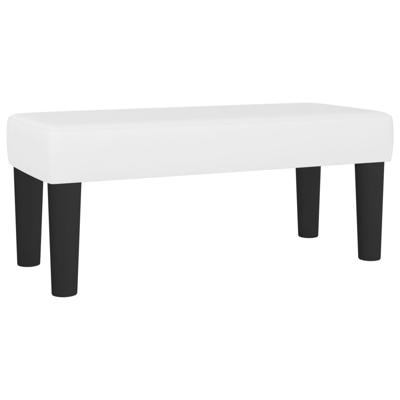 Boxspring met matras kunstleer wit 100x200 cm