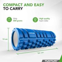 Tunturi Foam roller l 33 cm l Ø 14 cm l blauw - thumbnail
