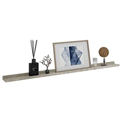 Wandschappen 4 st 115x9x3 cm betongrijs