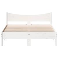Bedframe massief grenenhout wit 120x200 cm - thumbnail
