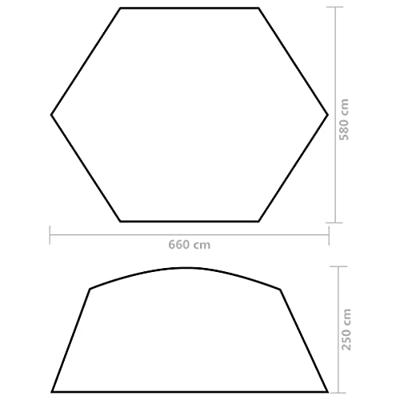 VidaXL Zwembadtent 660x580x250 cm stof camouflage